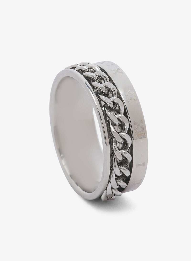 Seventy Five Stainless Steel Chain Spinner Or Fidget Ring - Image 2